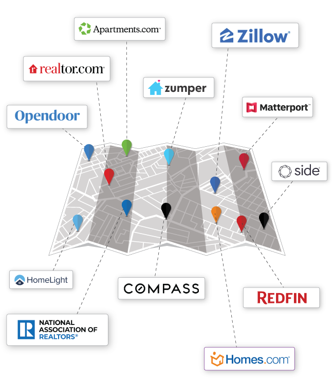 Property Technology Companies on a map